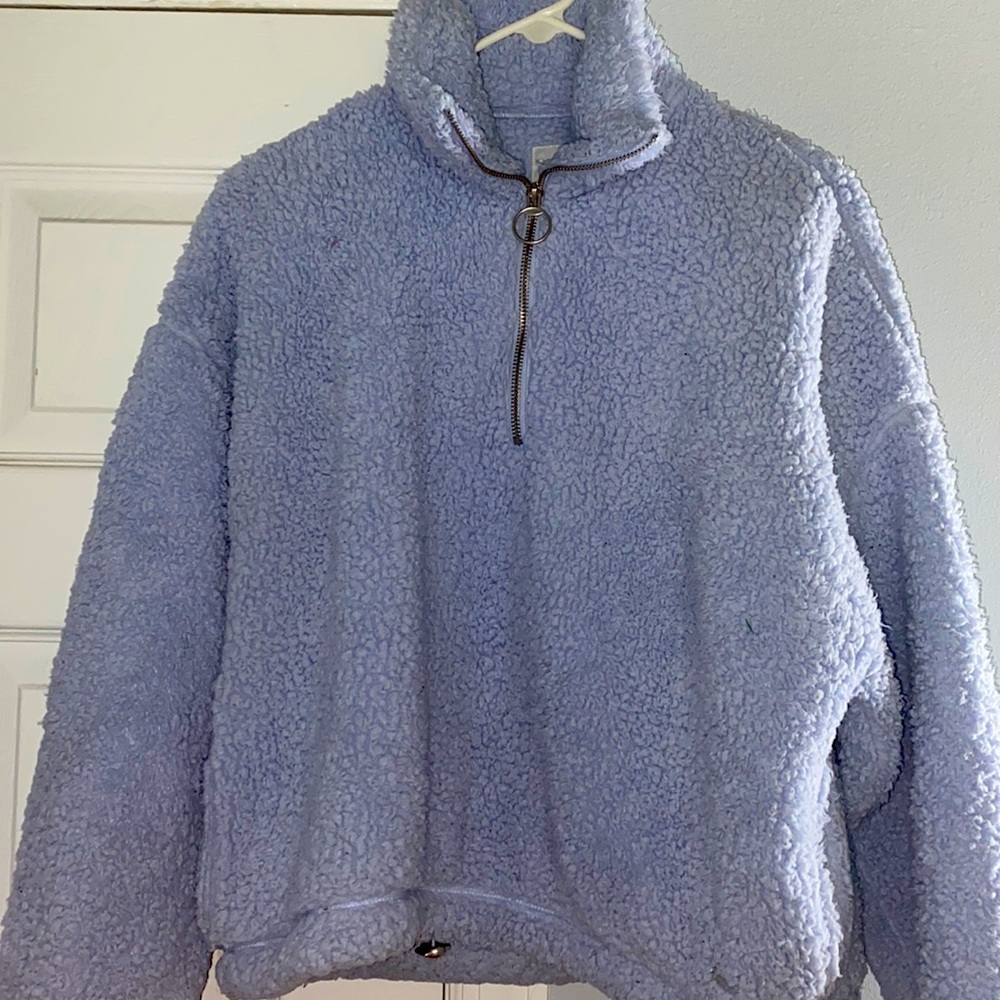 Hollister fuzzy quarter zip